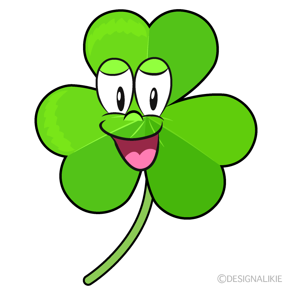 Smiling Shamrock Cartoon Character Image