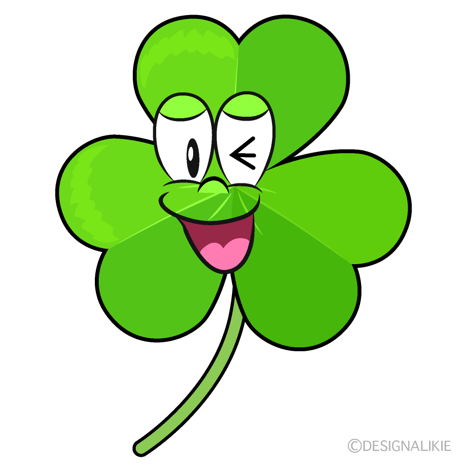 Laughing Shamrock Cartoon Character Image