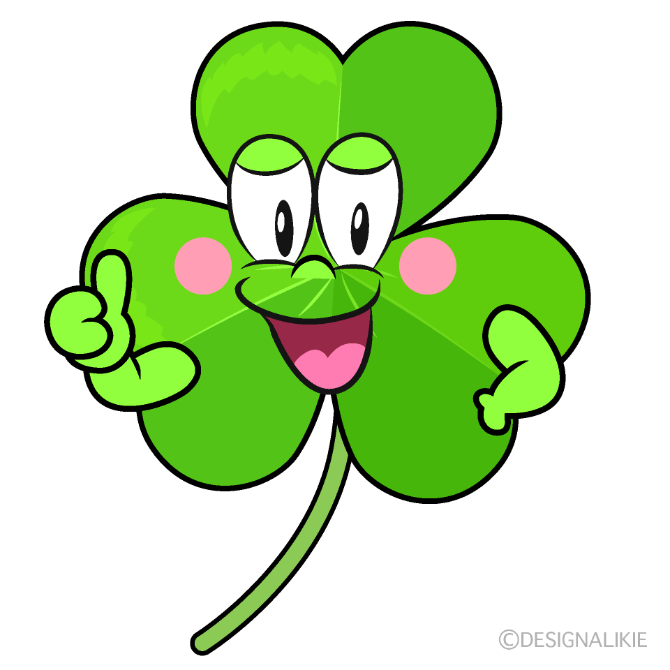 Thumbs up Shamrock Cartoon Character Image