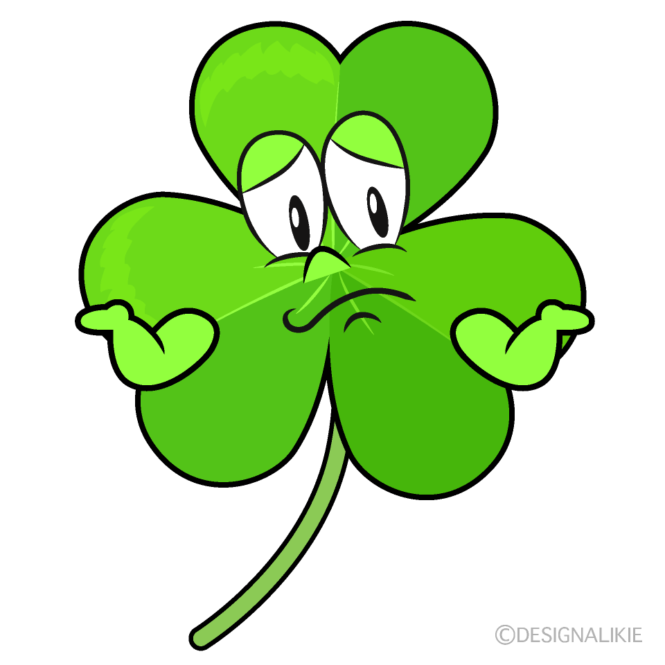 Troubled Shamrock Cartoon Character Image