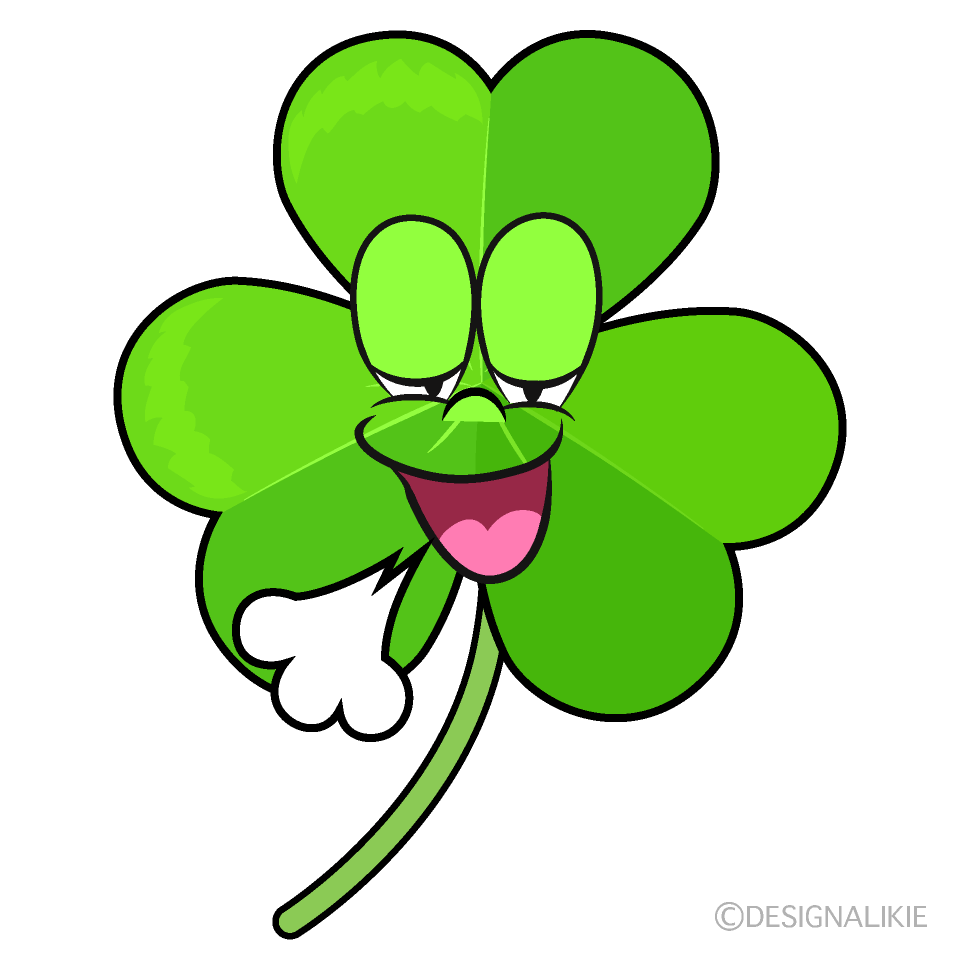 Relaxing Shamrock Cartoon Character Image