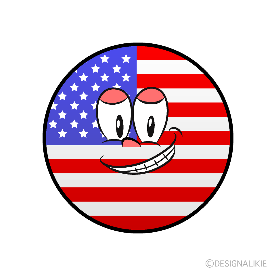 Bandera Estadounidense Sonriendo Animado