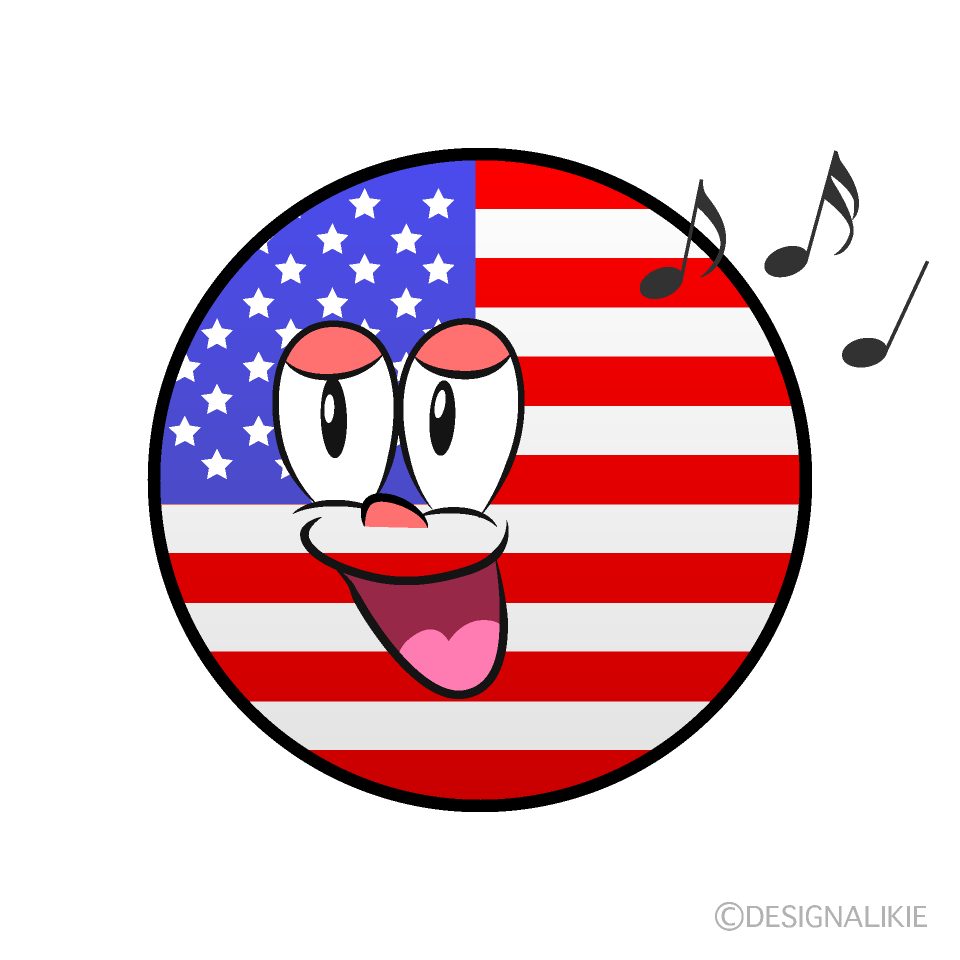 Bandera Estadounidense Canto Animado