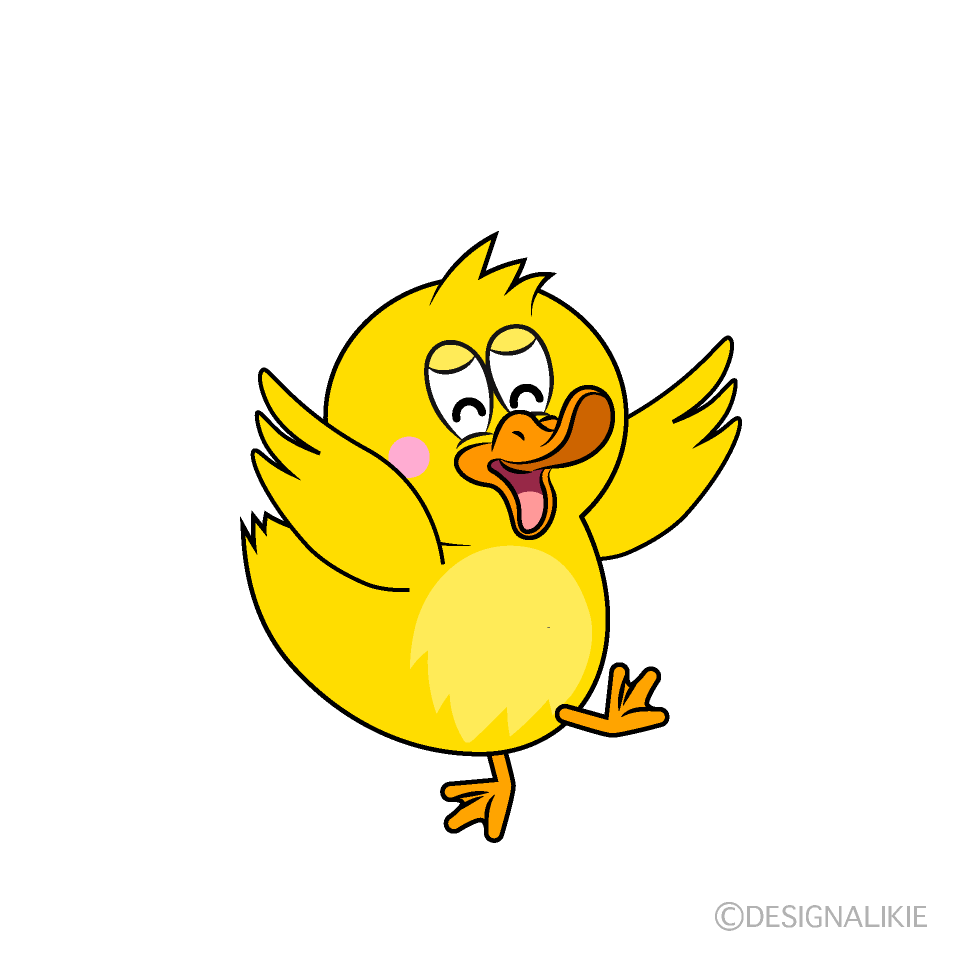 Smiling Duck Cartoon Character Image