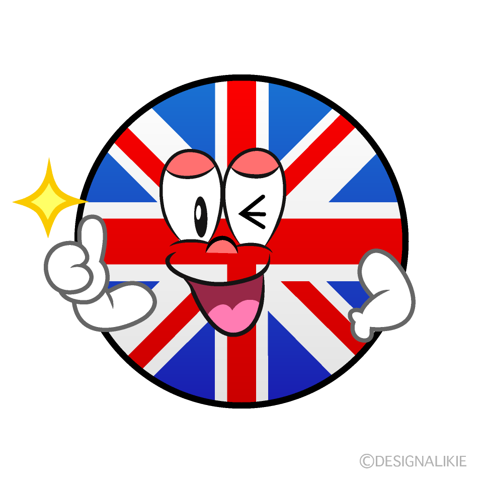 Bandera Británica Pulgares hacia arriba Animado
