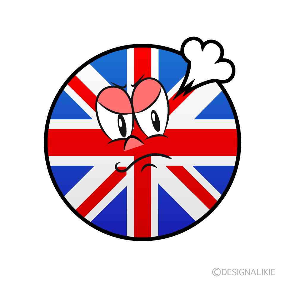 Bandera Británica Enojado Animado