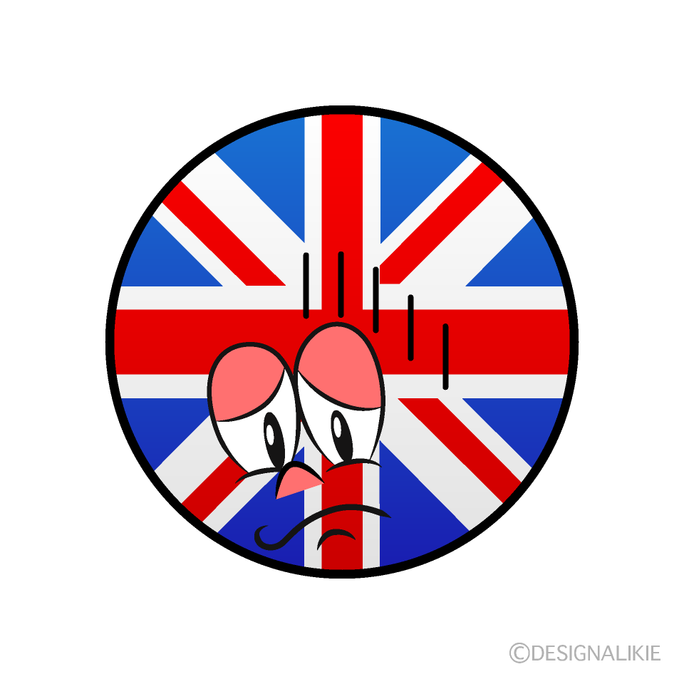 Bandera Británica Deprimido Animado
