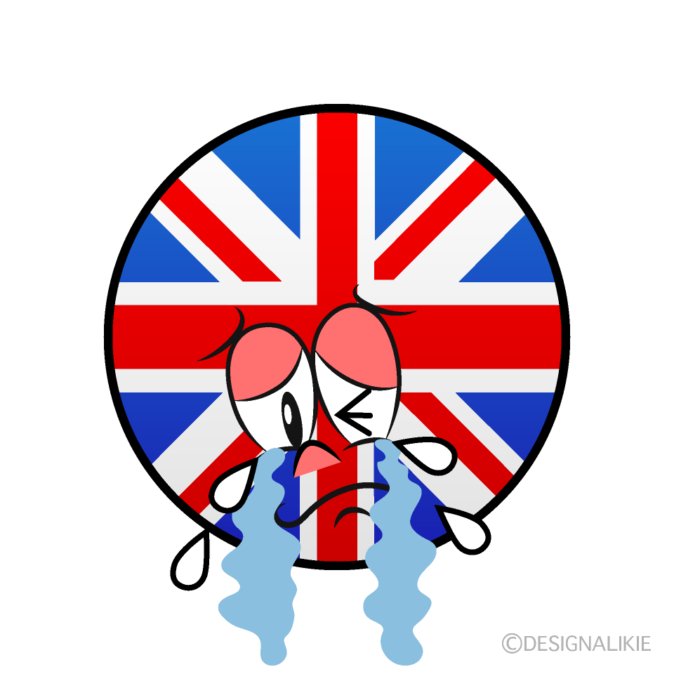 Bandera Británica Llorando Animado