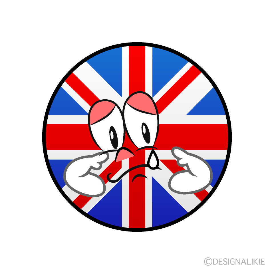 Bandera Británica Triste Animado