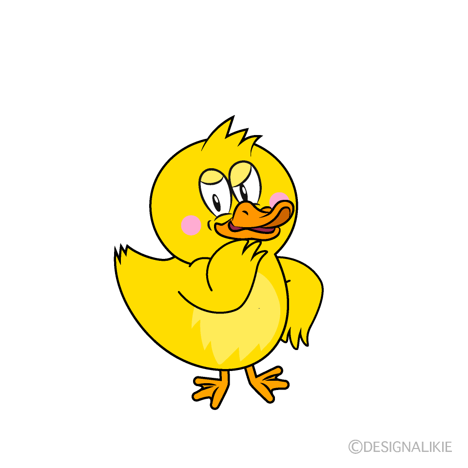 Grinning Duck Cartoon Character Image