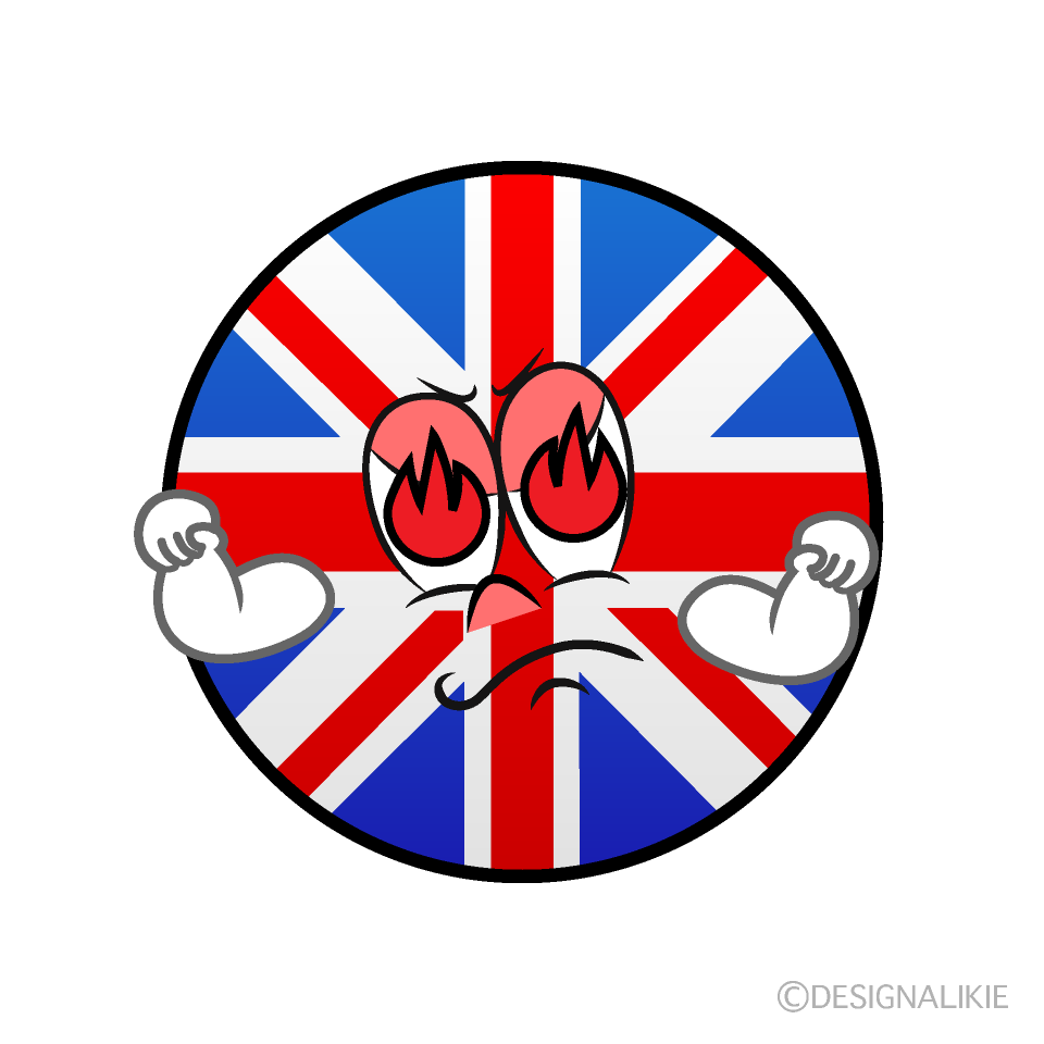 Bandera Británica Entusiasmo Animado