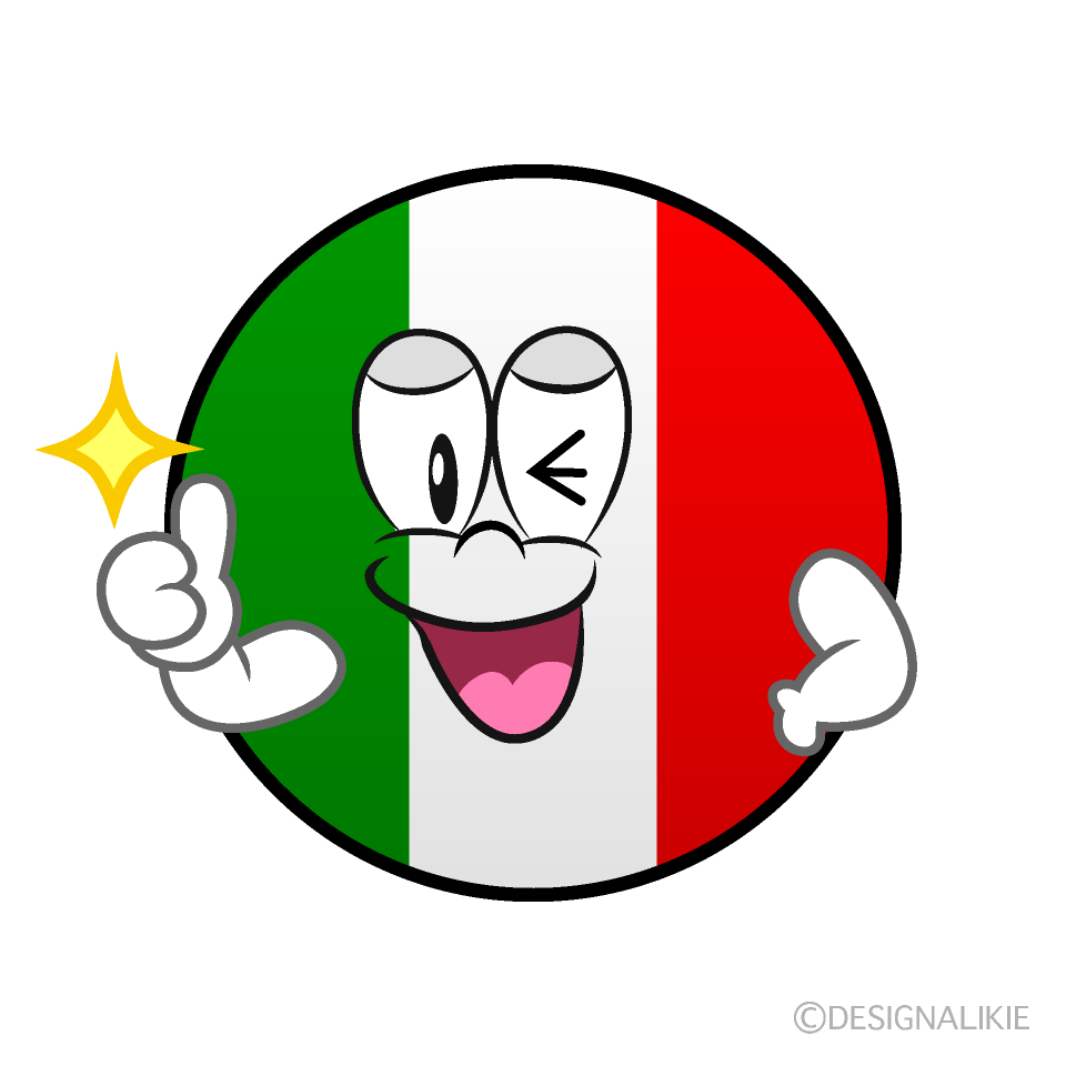 Bandera Italiana Pulgares hacia arriba Animado