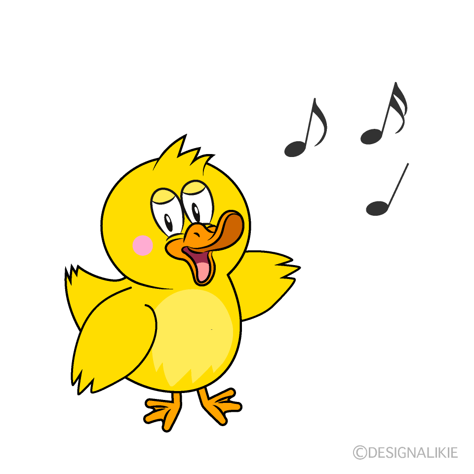 Singing Duck Cartoon Character Image