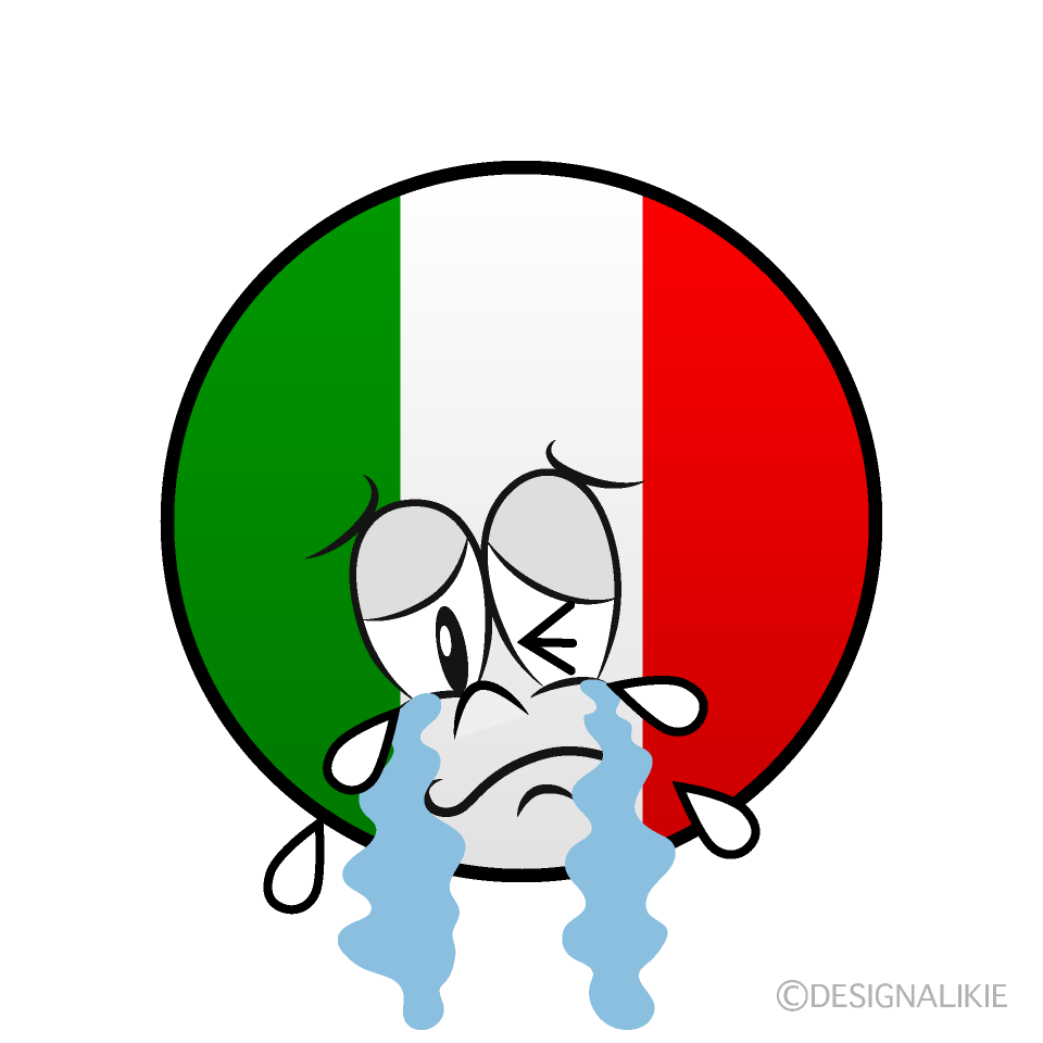 Bandera Italiana Llorando Animado