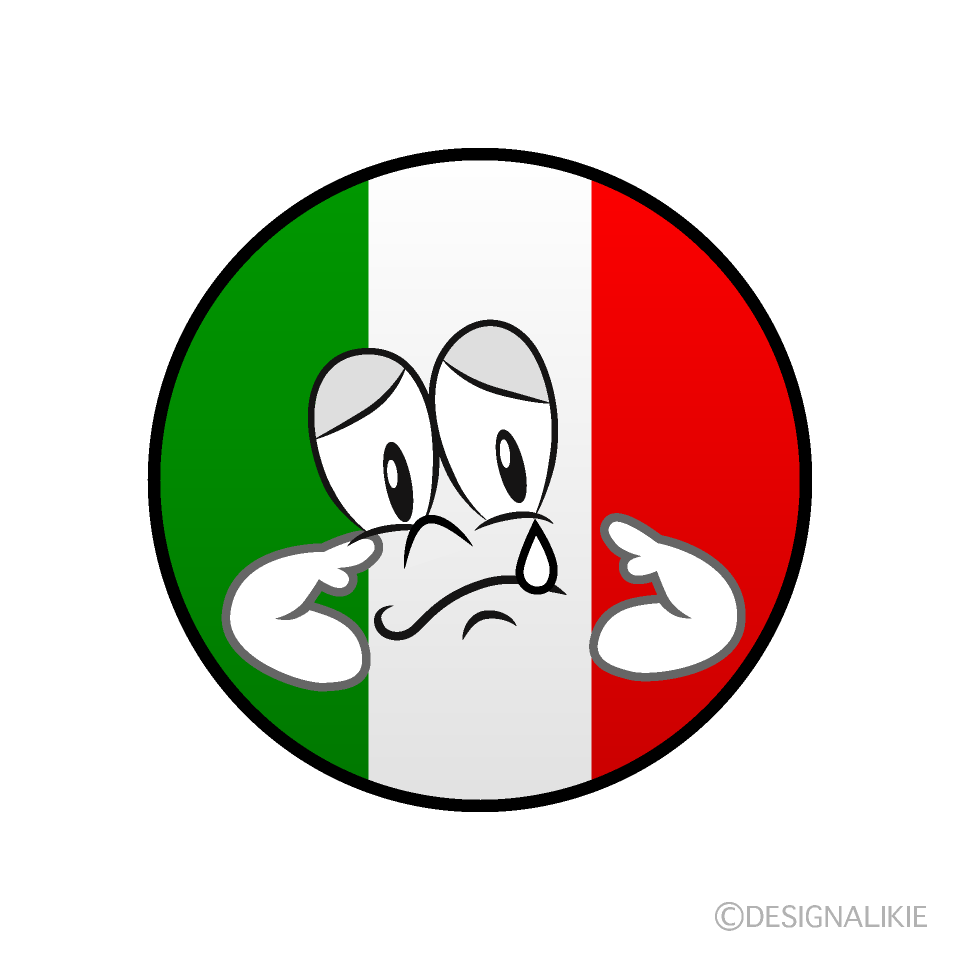 Bandera Italiana Triste Animado