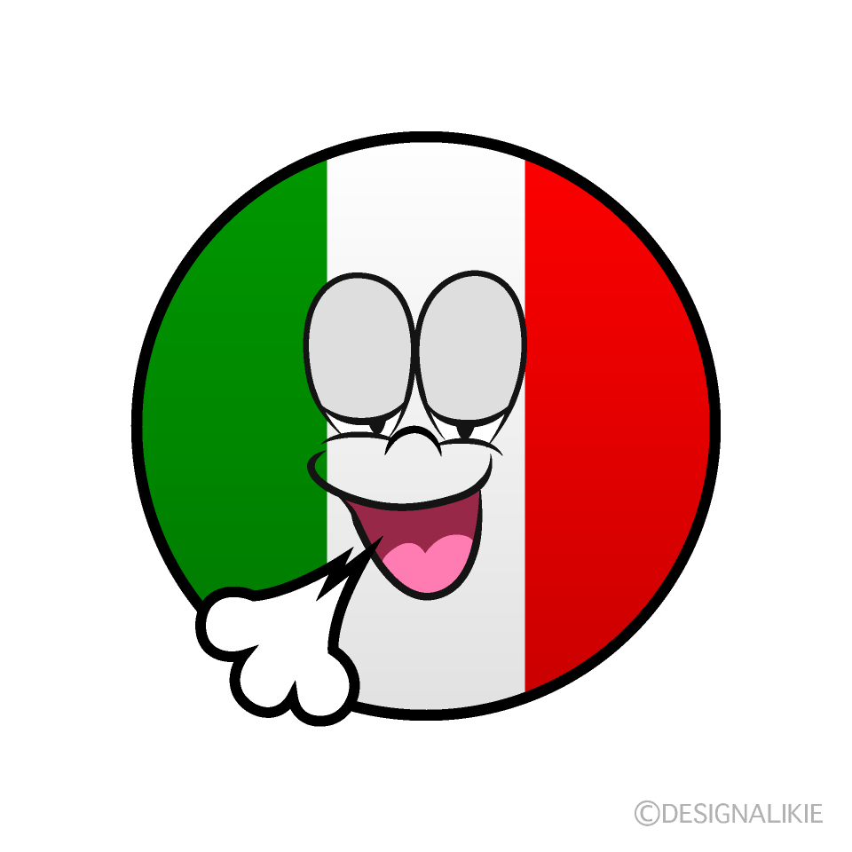 Bandera Italiana Relajante Animado