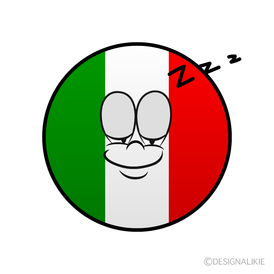 Bandera Italiana Dormido Animado