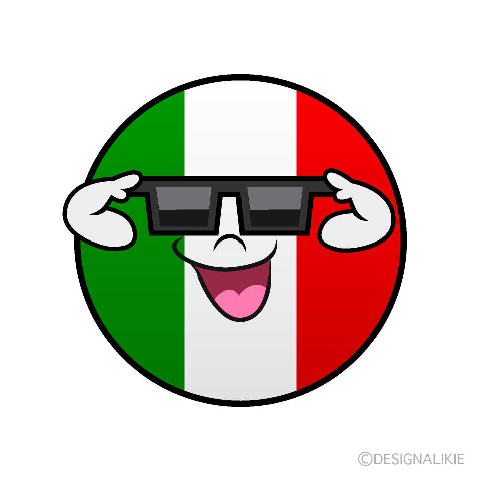 Bandera Italiana Frio Animado