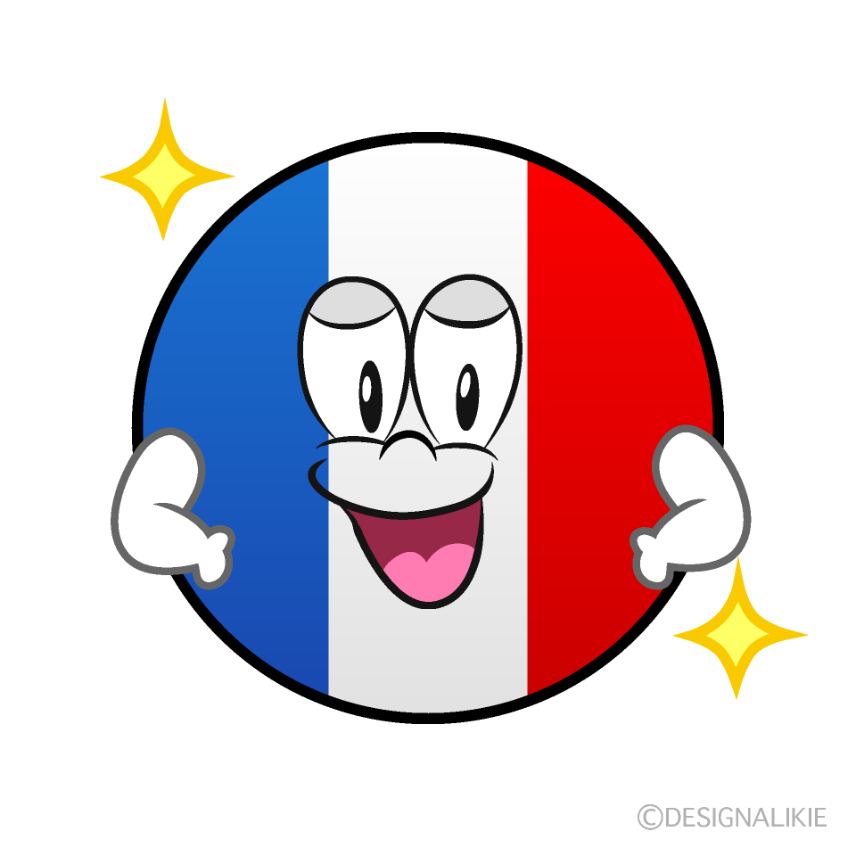 Bandera Francesa Confiado Animado