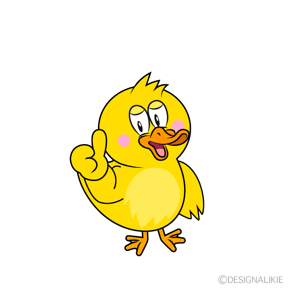 Thumbs Up Duck Cartoon Character Image