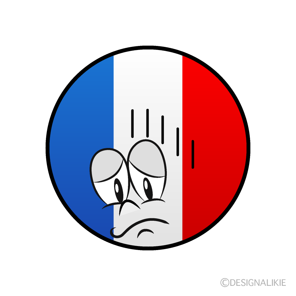 Bandera Francesa Deprimido Animado