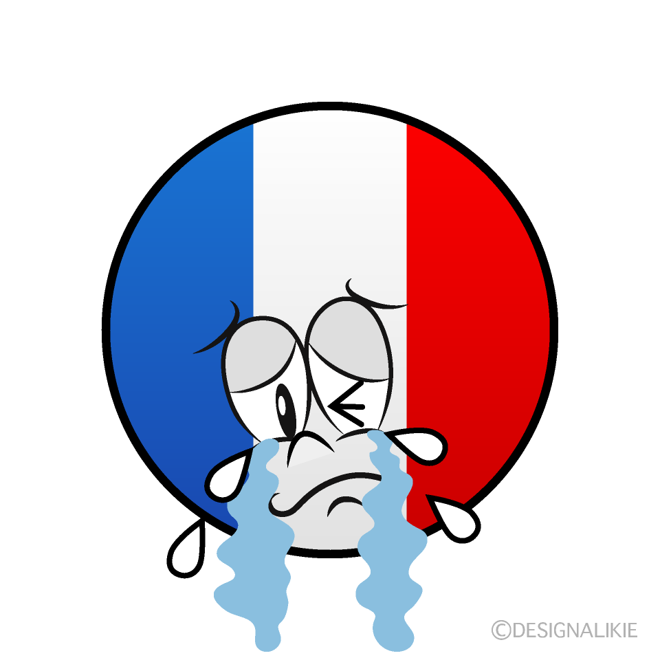 Bandera Francesa Llorando Animado