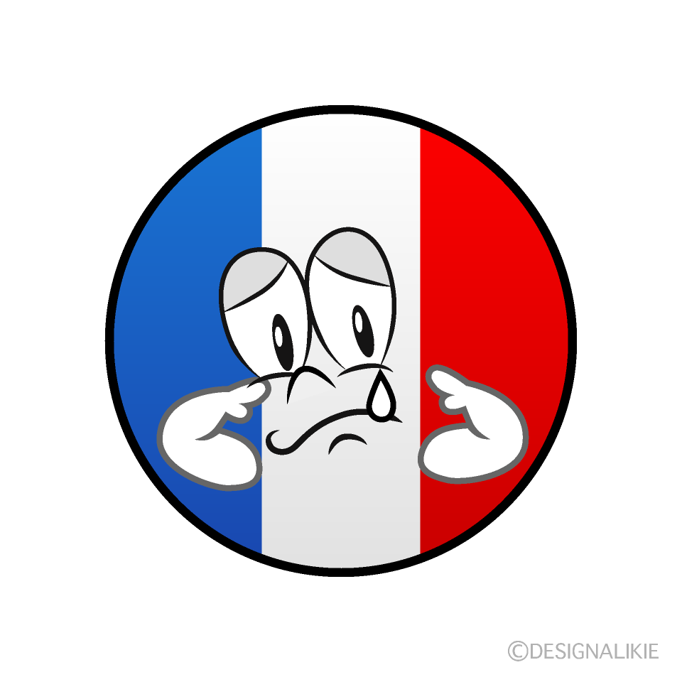 Bandera Francesa Triste Animado
