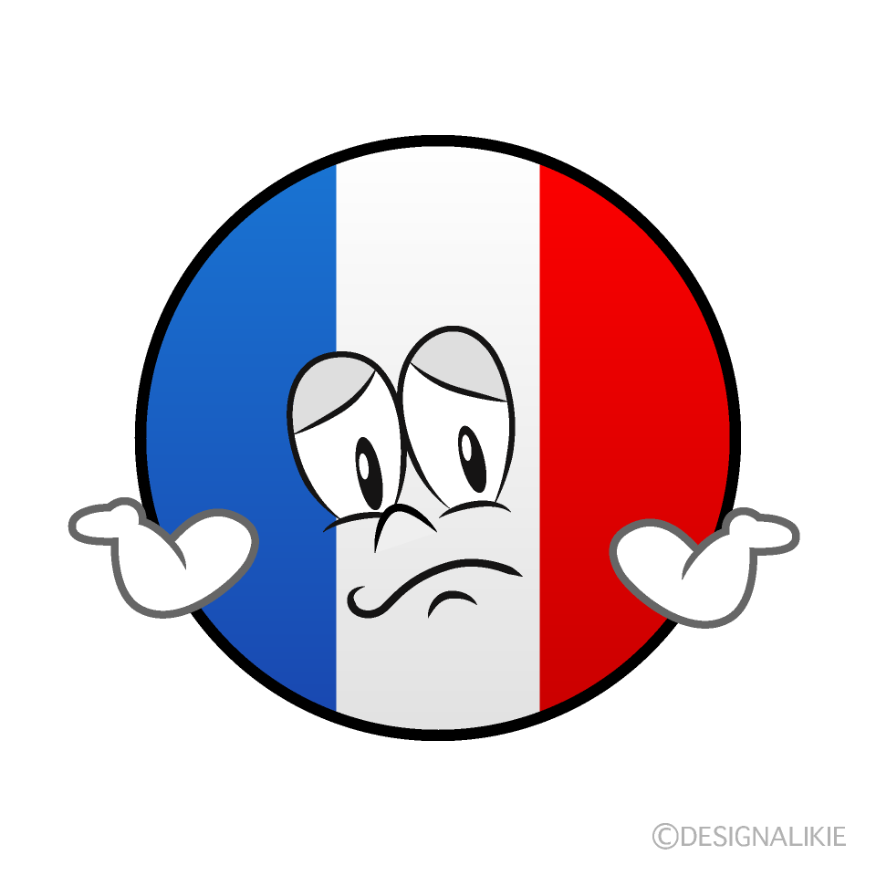 Bandera Francesa Preocupado Animado