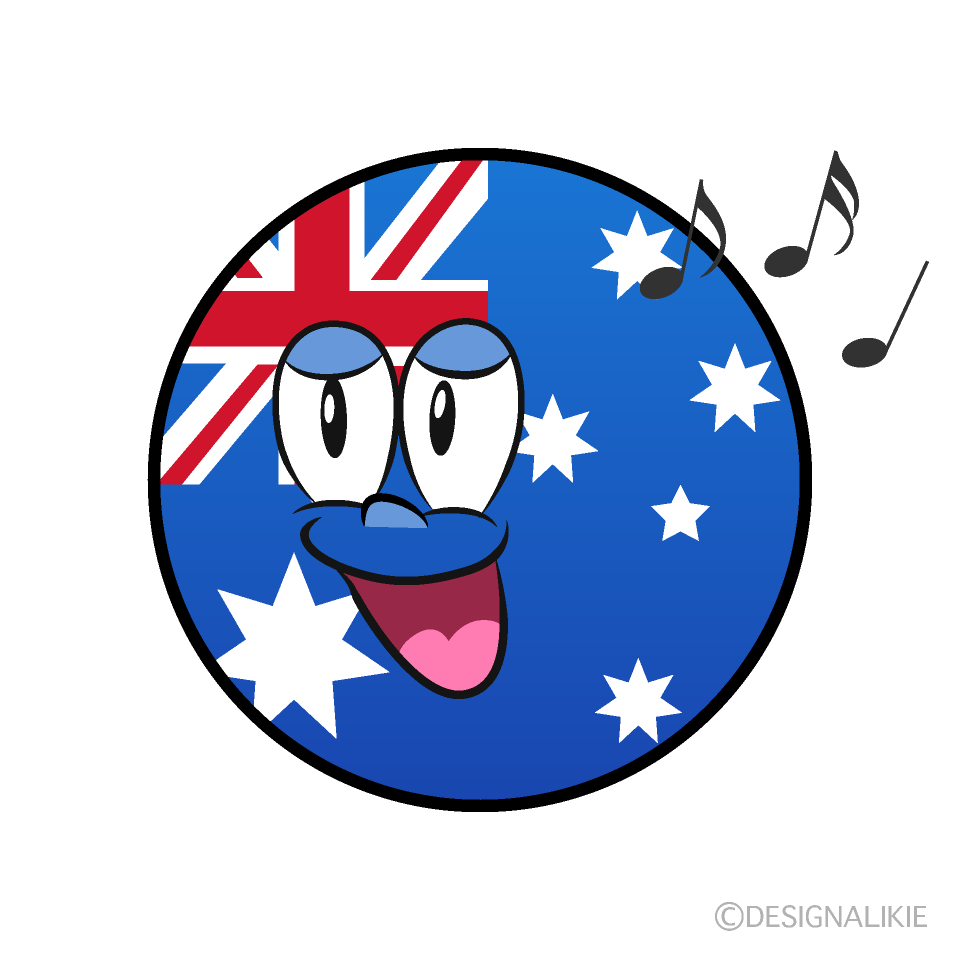 Bandera Australiana Canto Animado