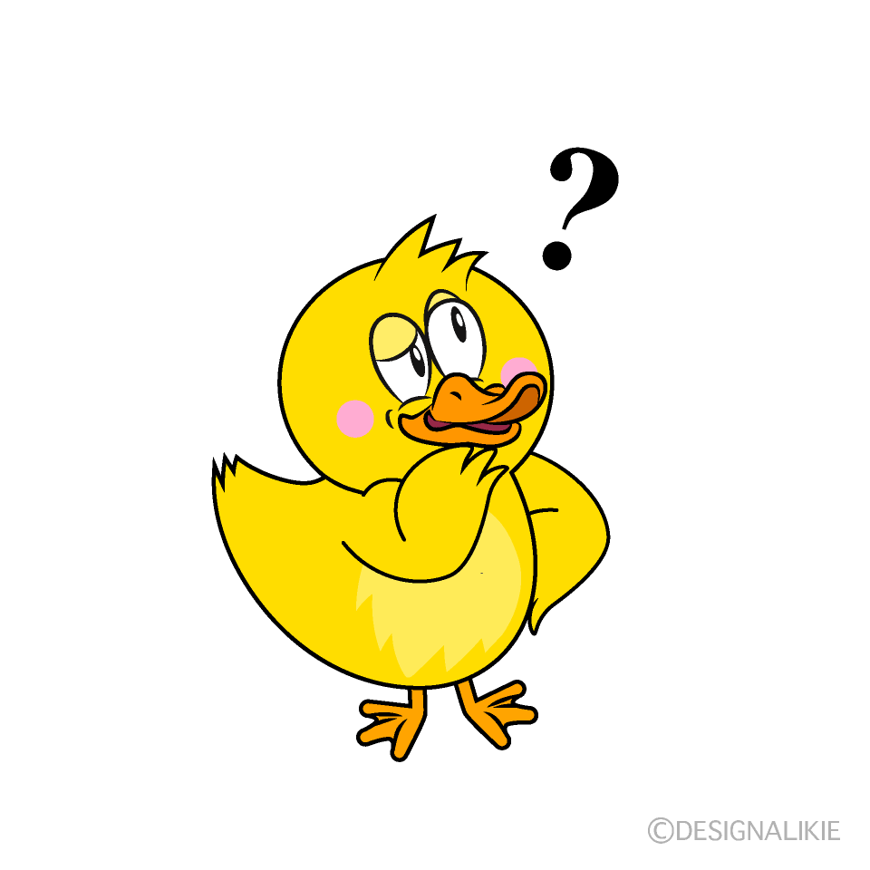 Thinking Duck Cartoon Character Image