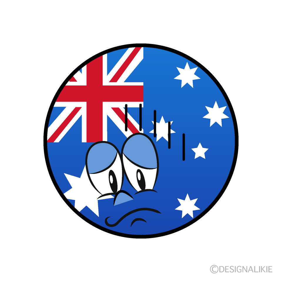 Bandera Australiana Deprimido Animado
