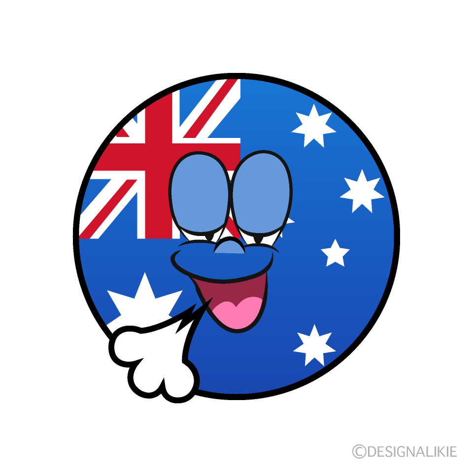 Bandera Australiana Relajante Animado