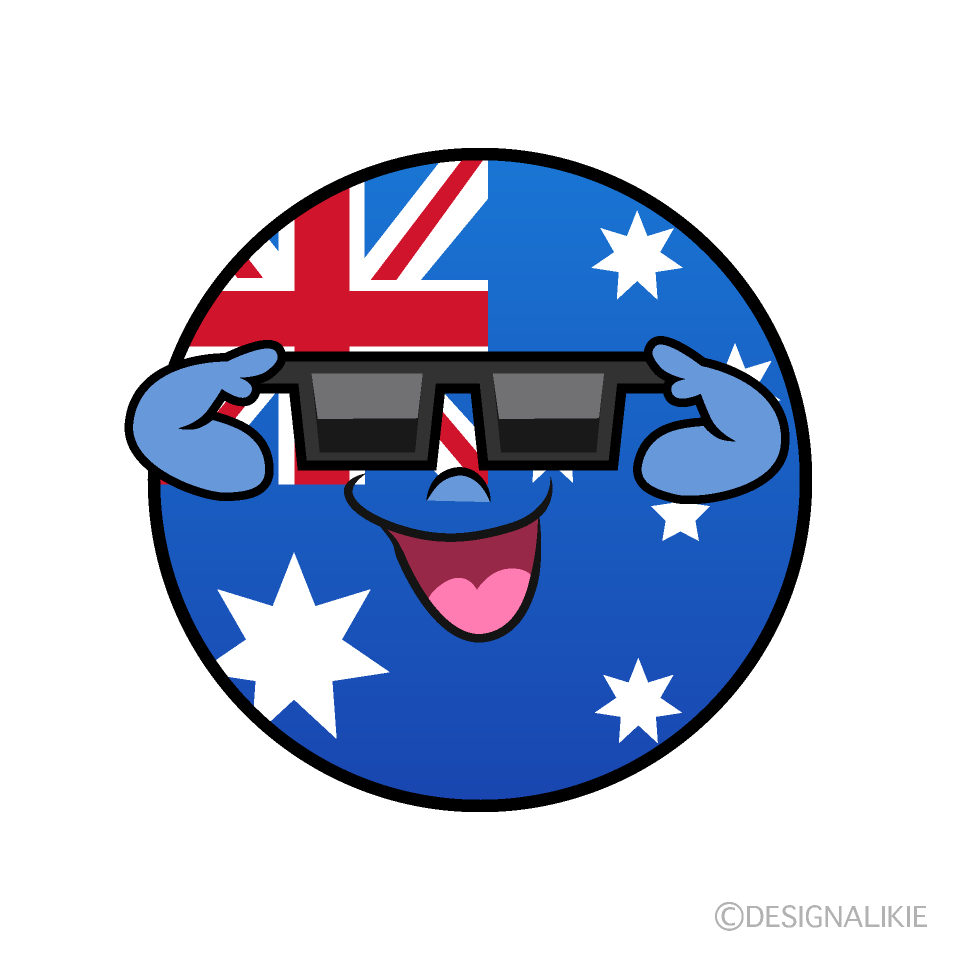 Bandera Australiana Frio Animado