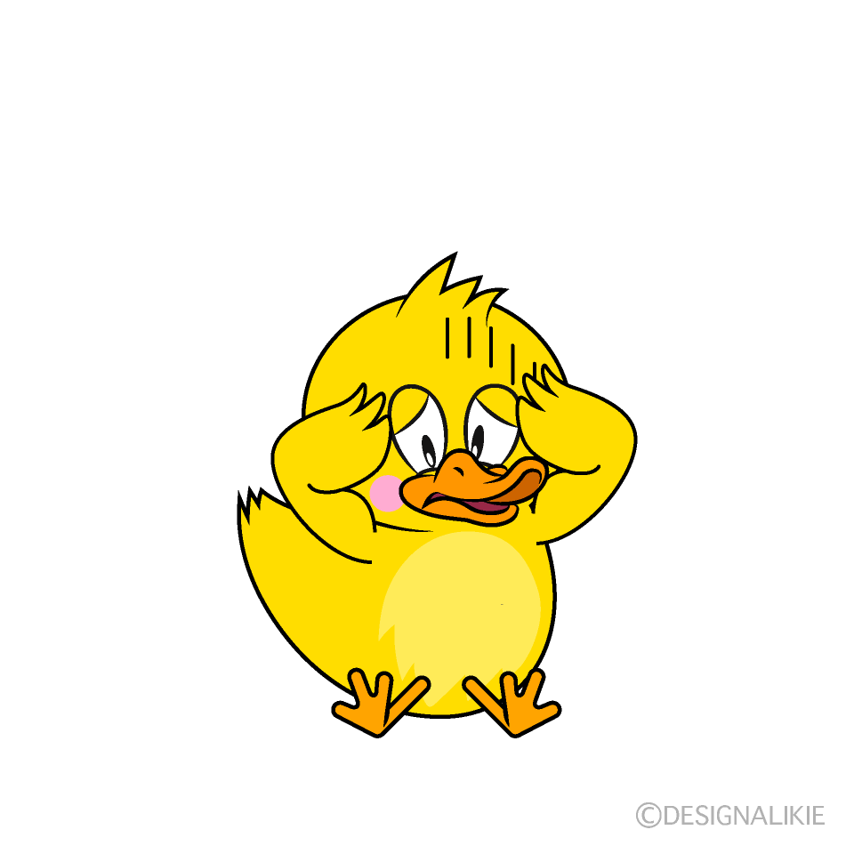 Depressed Duck Cartoon Character Image