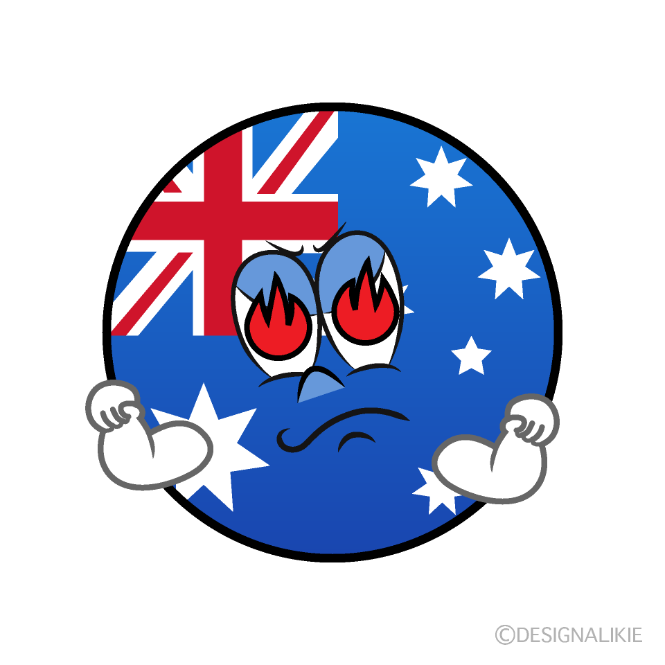 Bandera Australiana Entusiasmo Animado