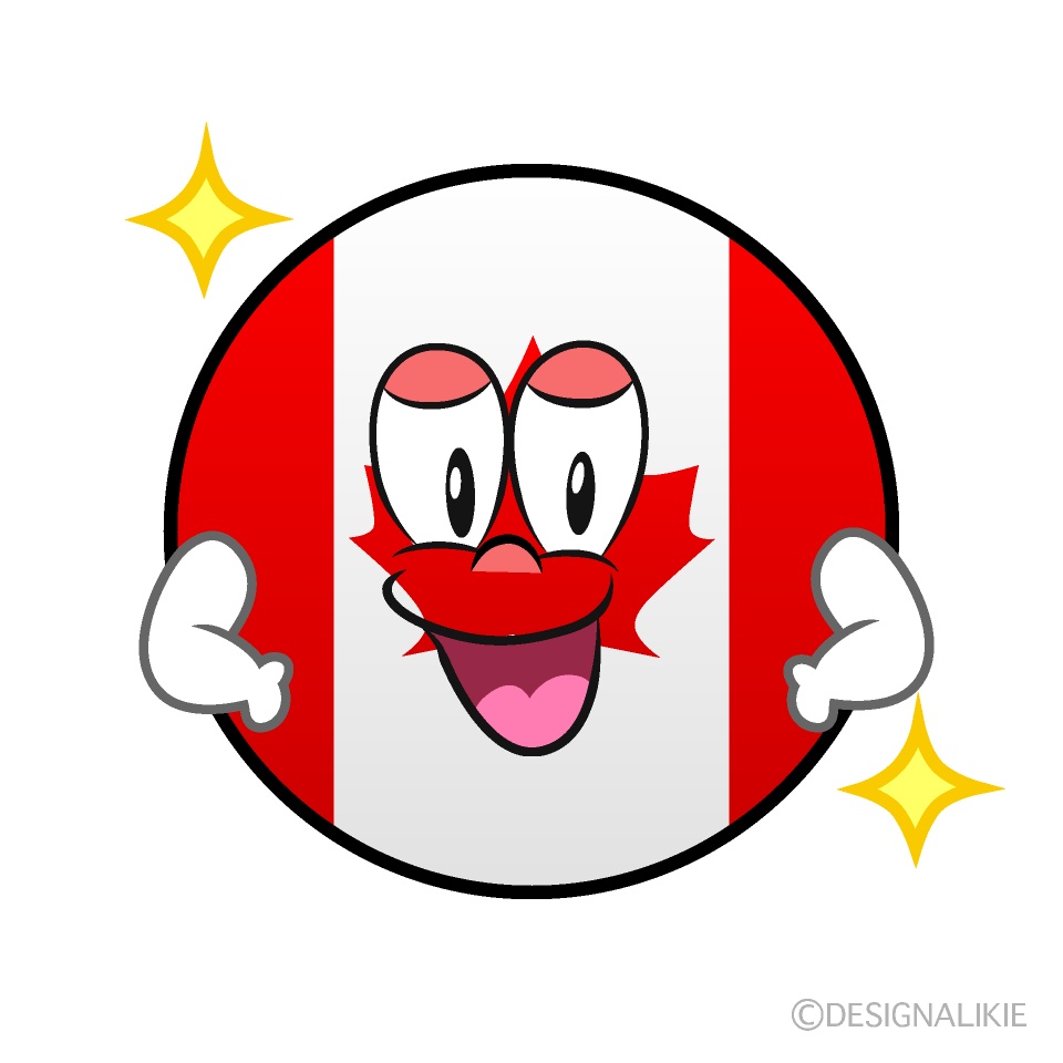 Bandera Canadiense Confiado Animado