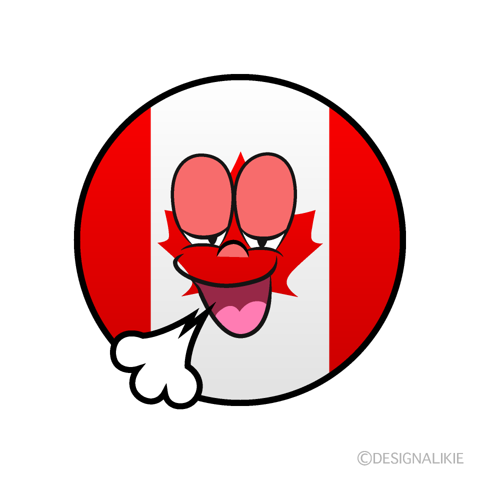 Bandera Canadiense Relajante Animado