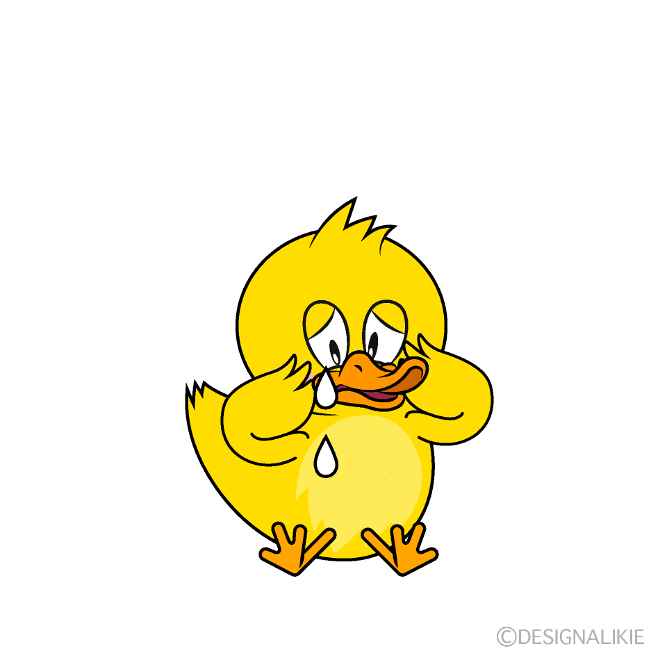 Sad Duck Cartoon Character Image