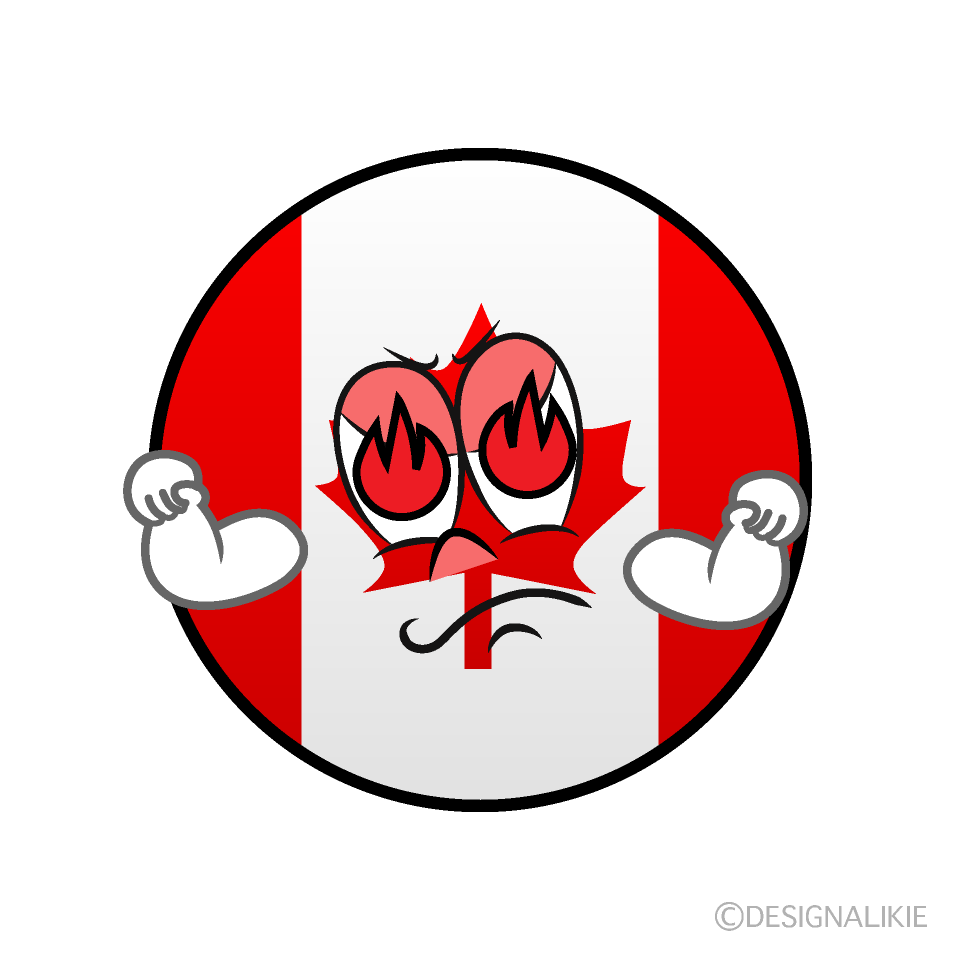 Bandera Canadiense Entusiasmo Animado