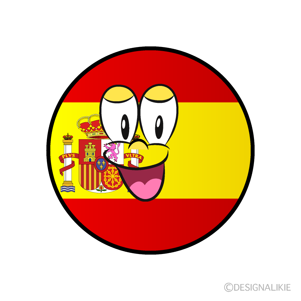 Bandera Española Sonriente Animado