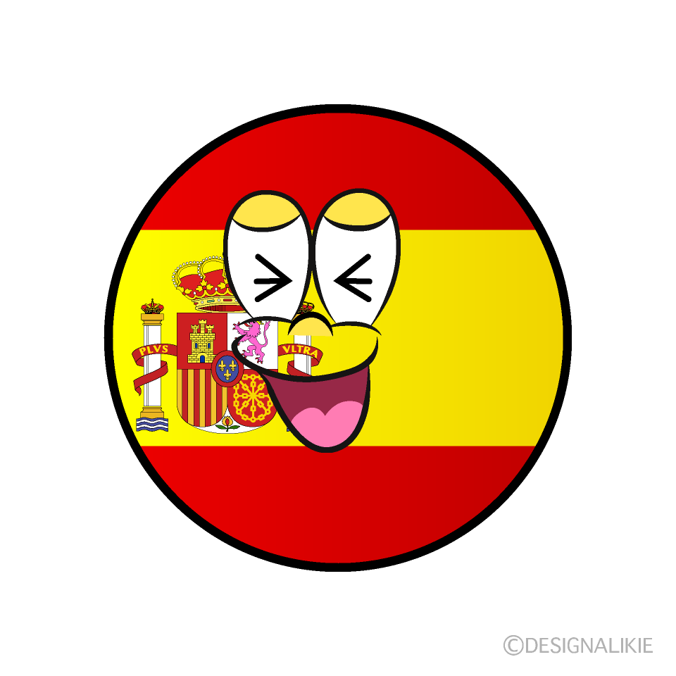 Bandera Española Riendo Animado