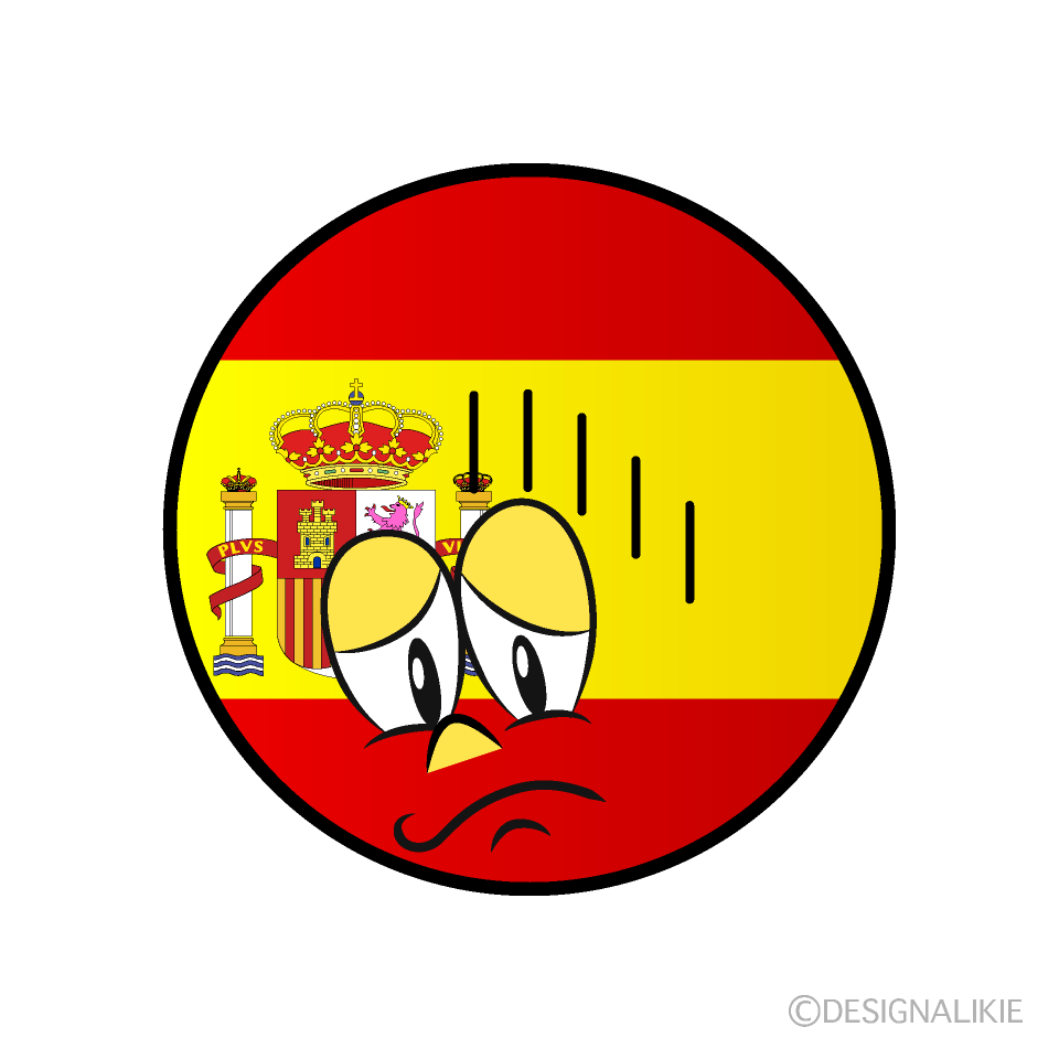 Bandera Española Deprimido Animado