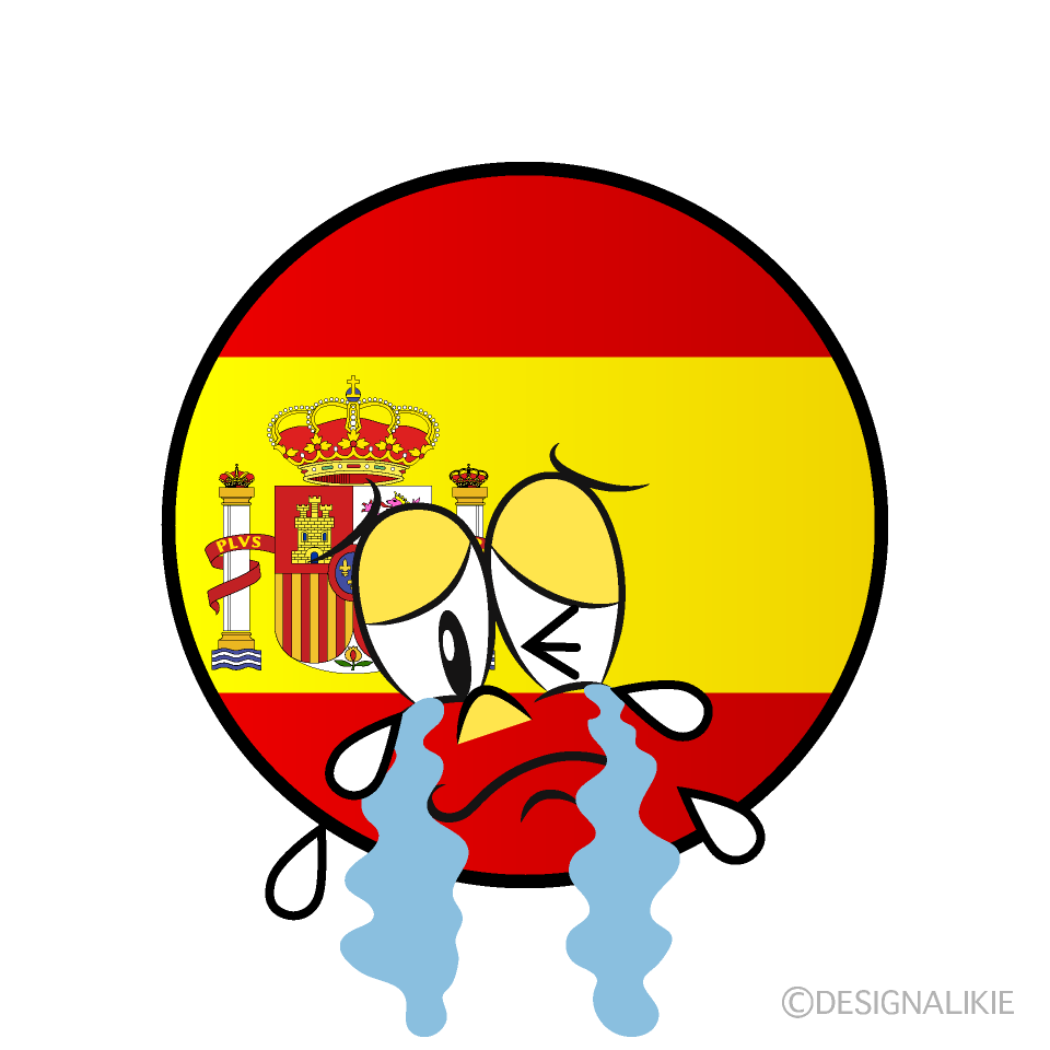 Bandera Española Llorando Animado
