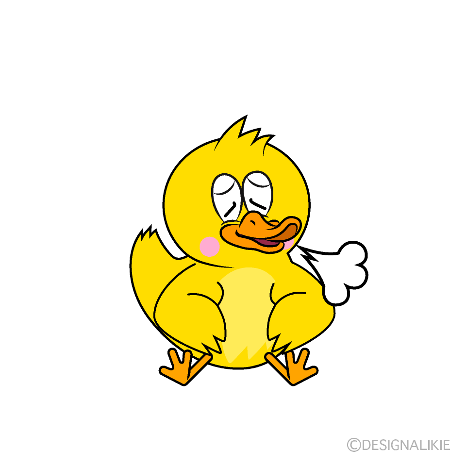 Relaxing Duck Cartoon Character Image