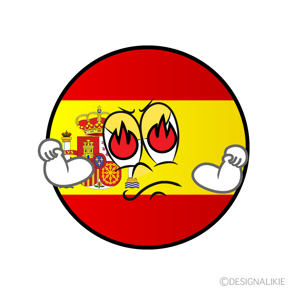 Bandera Española Entusiasmo Animado