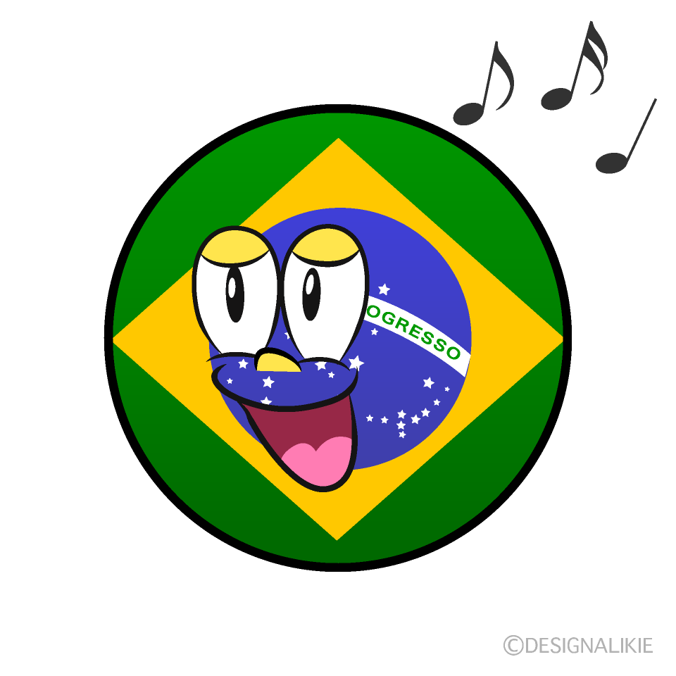 Bandera Brasil Canto Animado