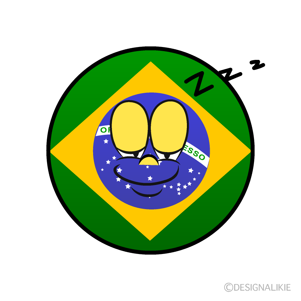Bandera Brasil Dormido Animado