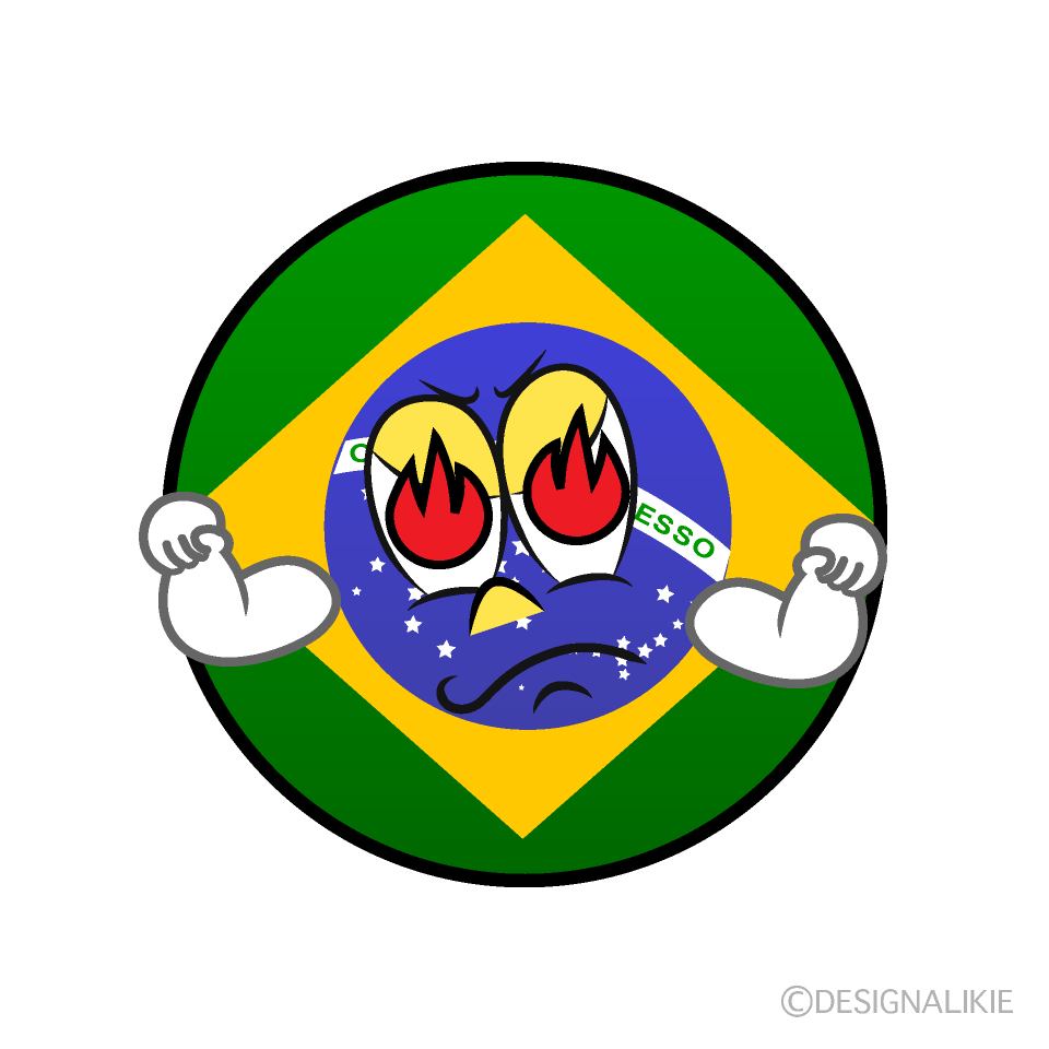 Bandera Brasil Entusiasmo Animado