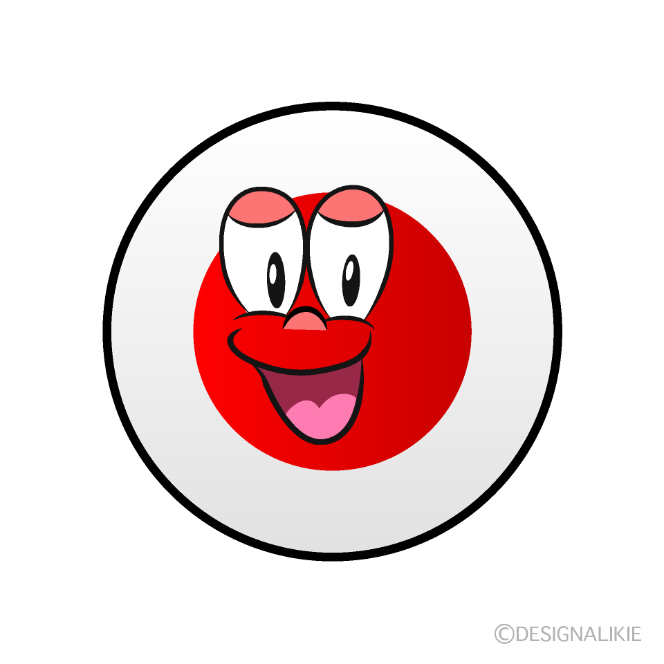 Bandera Japonesa Sonriente Animado