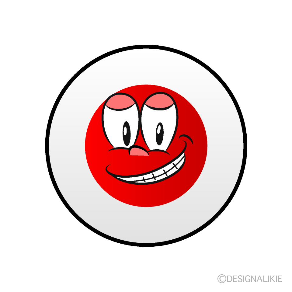 Bandera Japonesa Sonriendo Animado